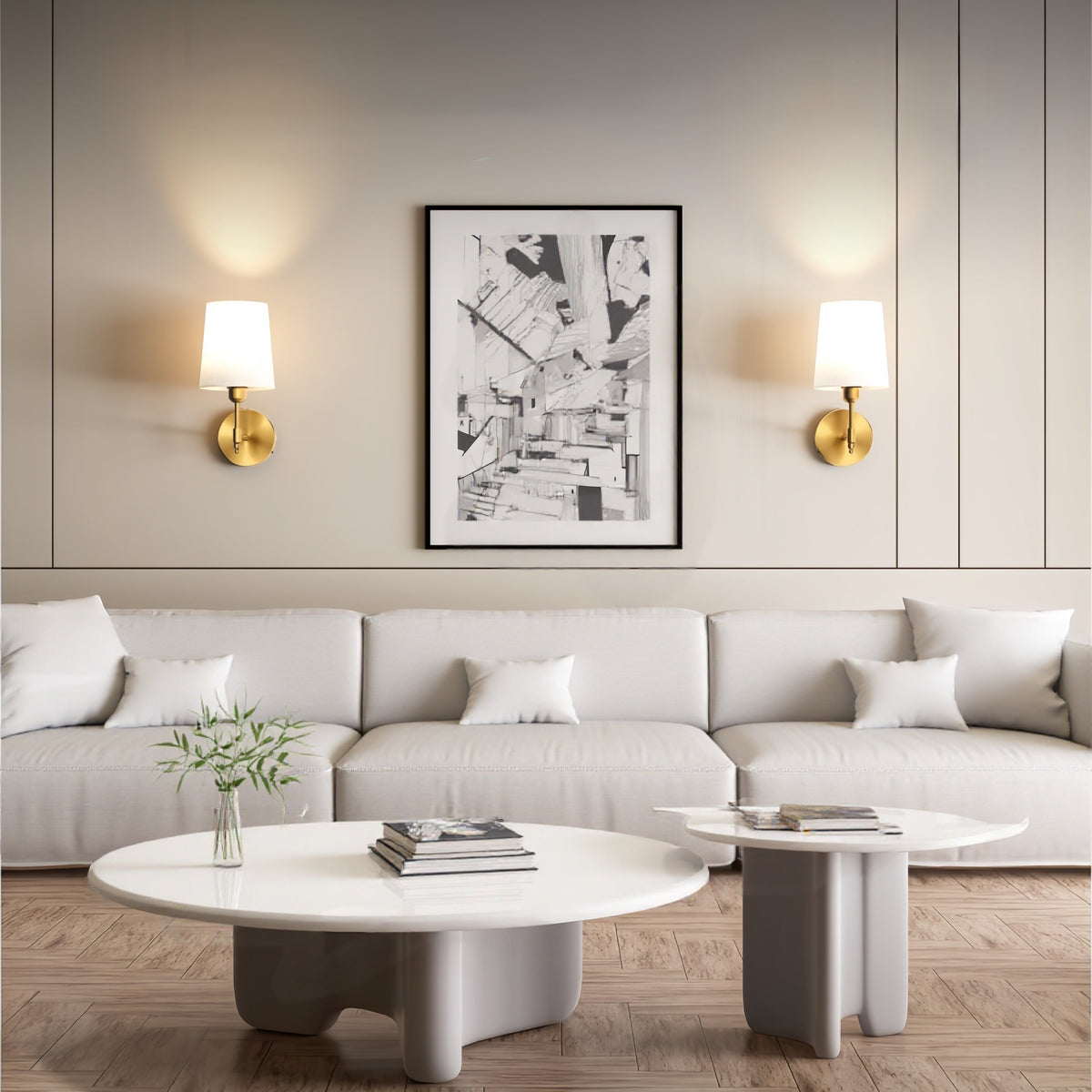 Applique murale LED rechargeable finition laiton – Aurélia — détail de la finition