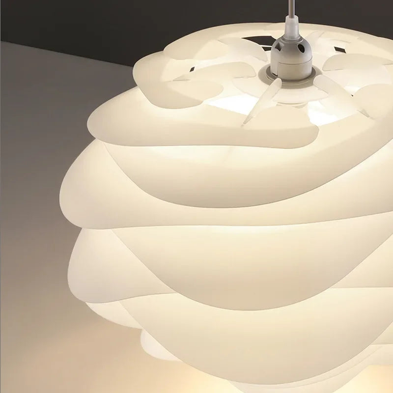 Suspension blanche sculptée en PVC Ø33 ou 43 cm – Aurelisa — dimensions et cotes (2)