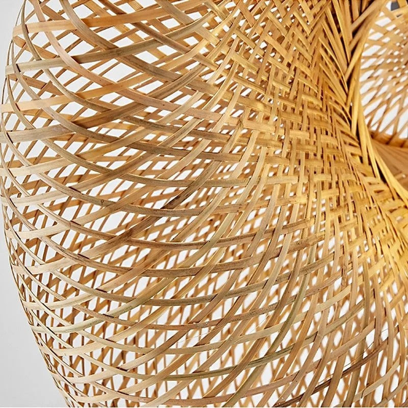 Suspension sculpturale en bambou tressé S à XXL – Oceïa — vue de profil (3)