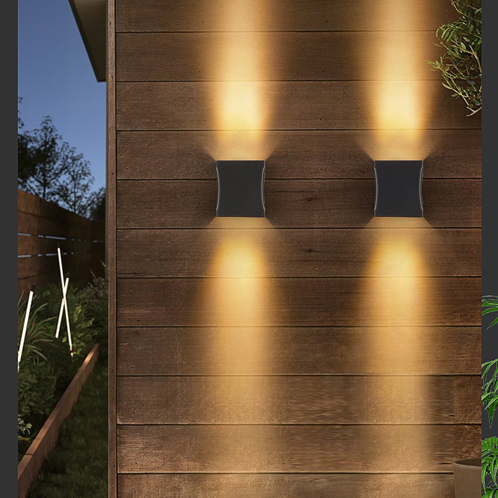 Applique murale extérieure LED haut et bas IP65 – 8 W — vue de face