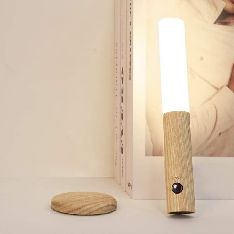 Lampe d'appoint magnétique en bois à détecteur – LightSence