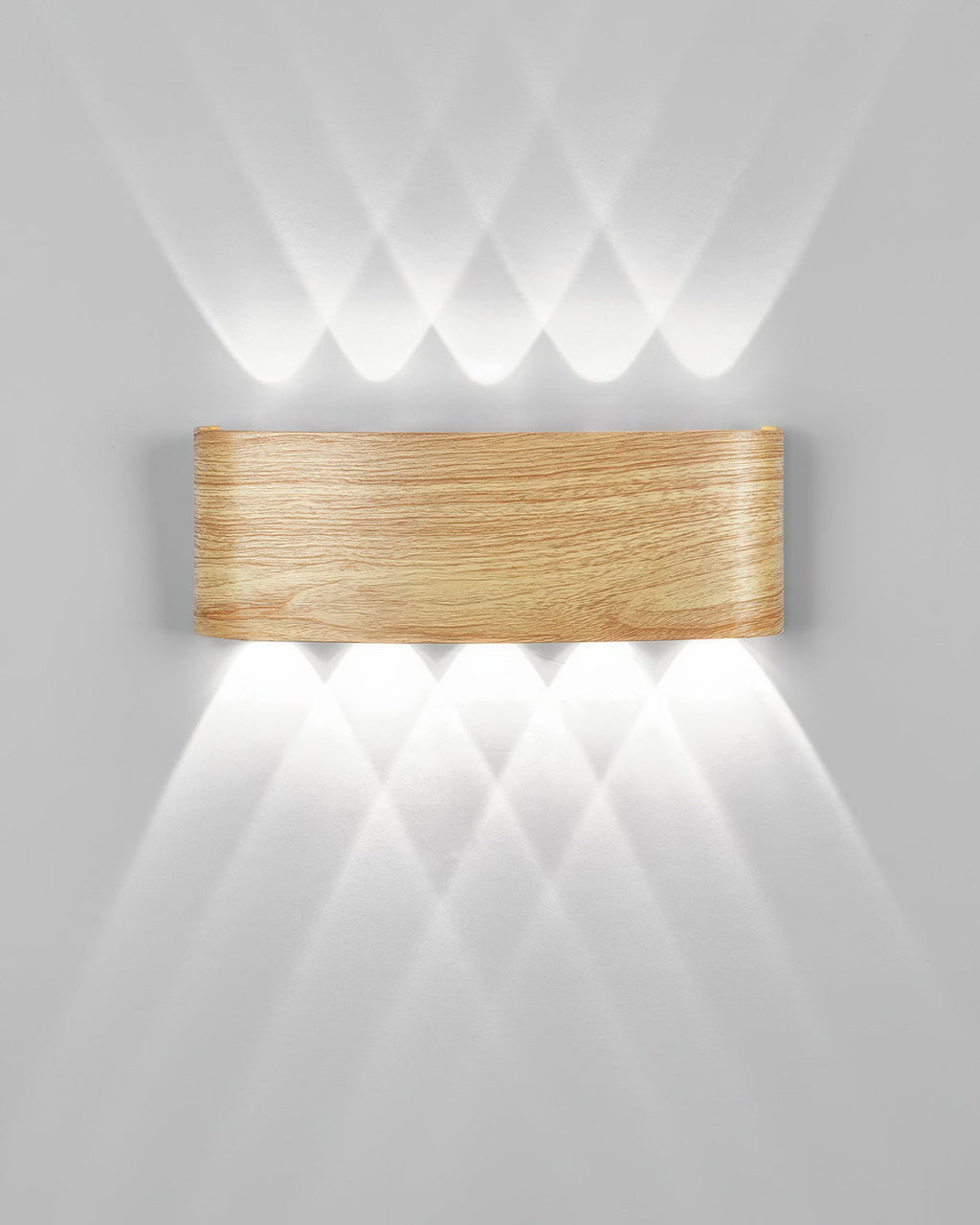 Applique murale extérieure LED 10 W IP65 effet bois – LumiCraft — vue de trois quarts (2)