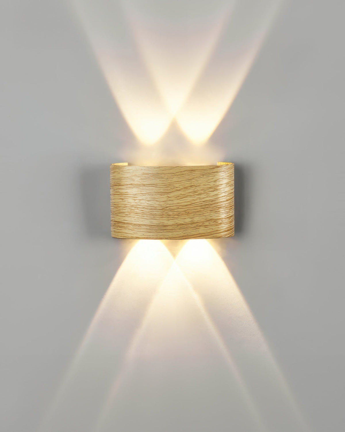 Applique murale extérieure LED 10 W IP65 effet bois – LumiCraft — détail du système de fixation