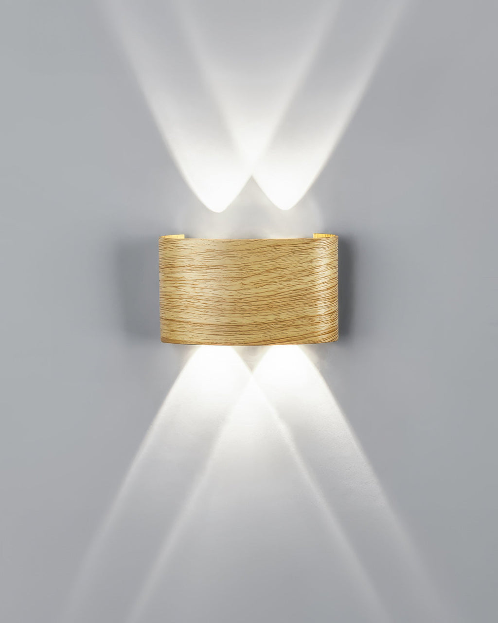 Applique murale extérieure LED 10 W IP65 effet bois – LumiCraft — vue de dessous