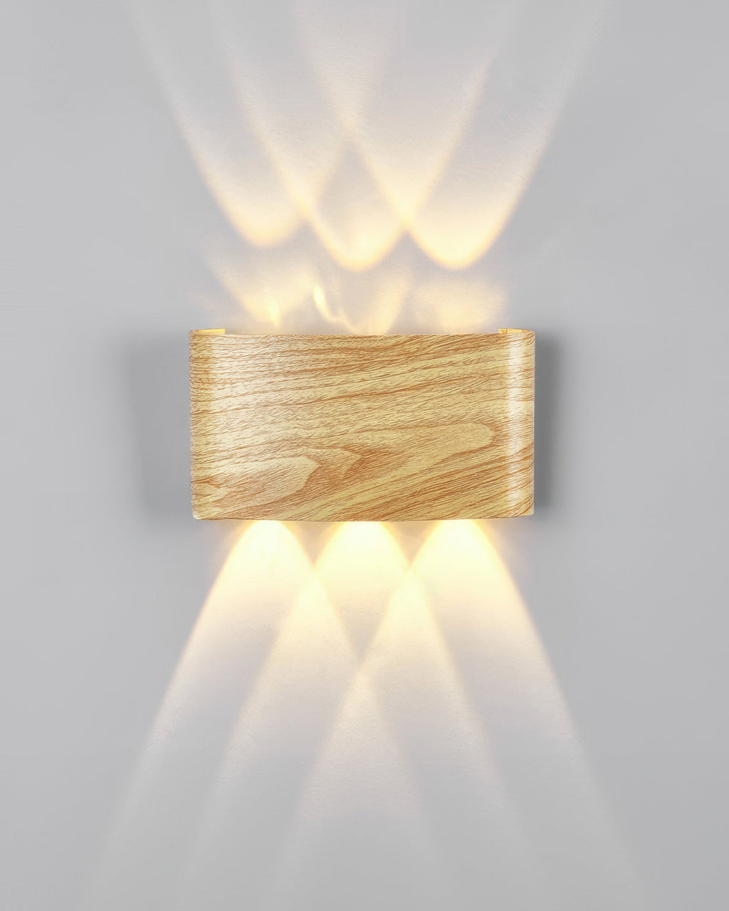 Applique murale extérieure LED 10 W IP65 effet bois – LumiCraft — détail de la matière