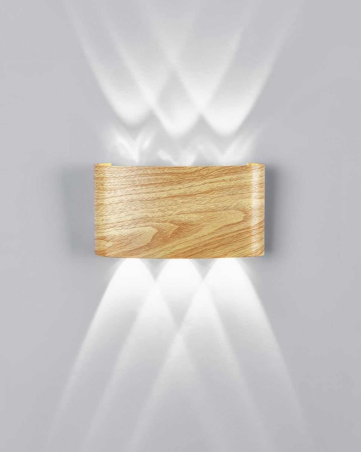 Applique murale extérieure LED 10 W IP65 effet bois – LumiCraft — mise en situation dans la pièce