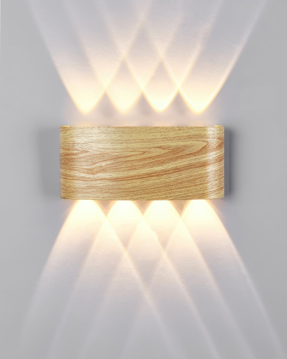 Applique murale extérieure LED 10 W IP65 effet bois – LumiCraft — vue de profil (2)