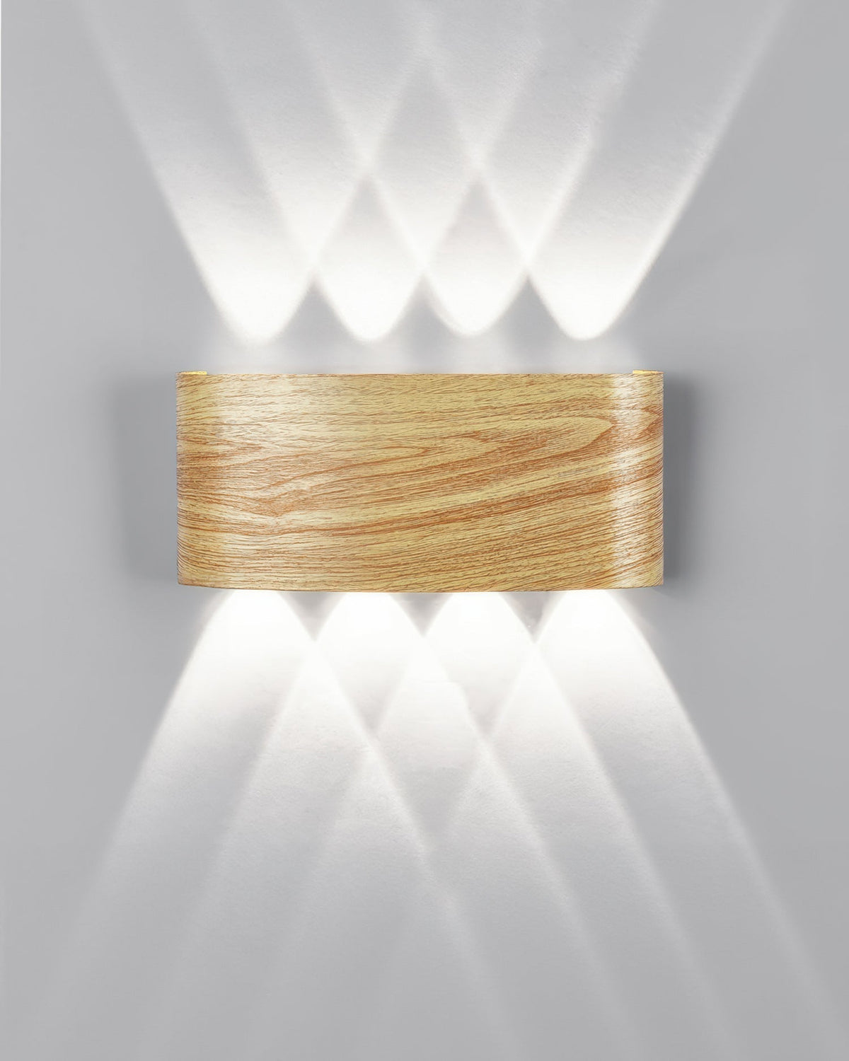 Applique murale extérieure LED 10 W IP65 effet bois – LumiCraft — vue de face (2)
