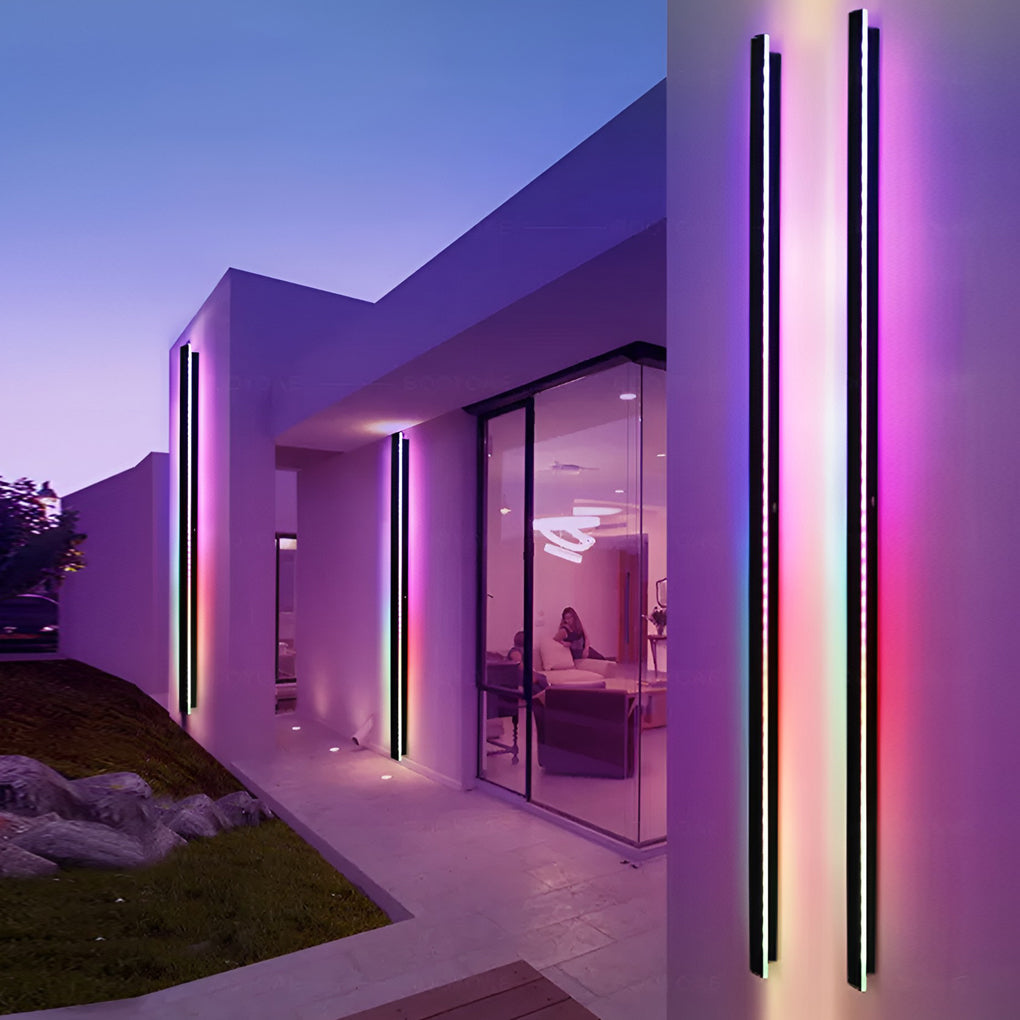 Applique murale extérieure LED linéaire fine aluminium IP65 — vue de dessous (2)