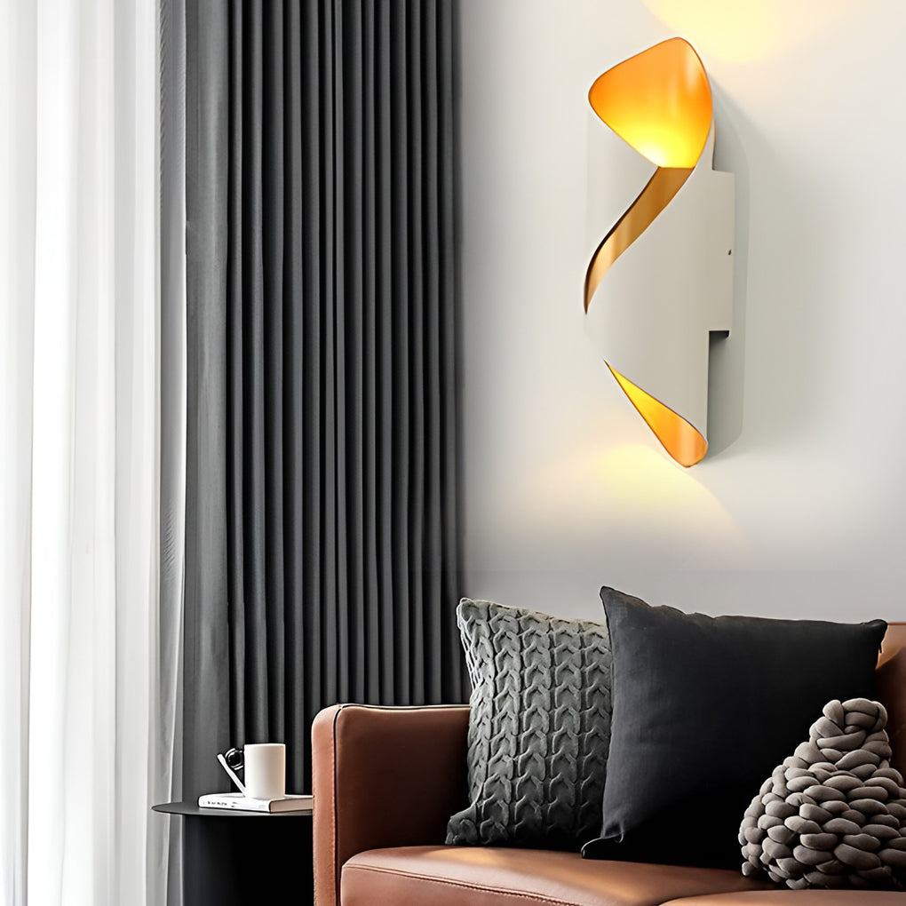 Applique murale extérieure LED linéaire fer et PMMA dimmable — vue de face