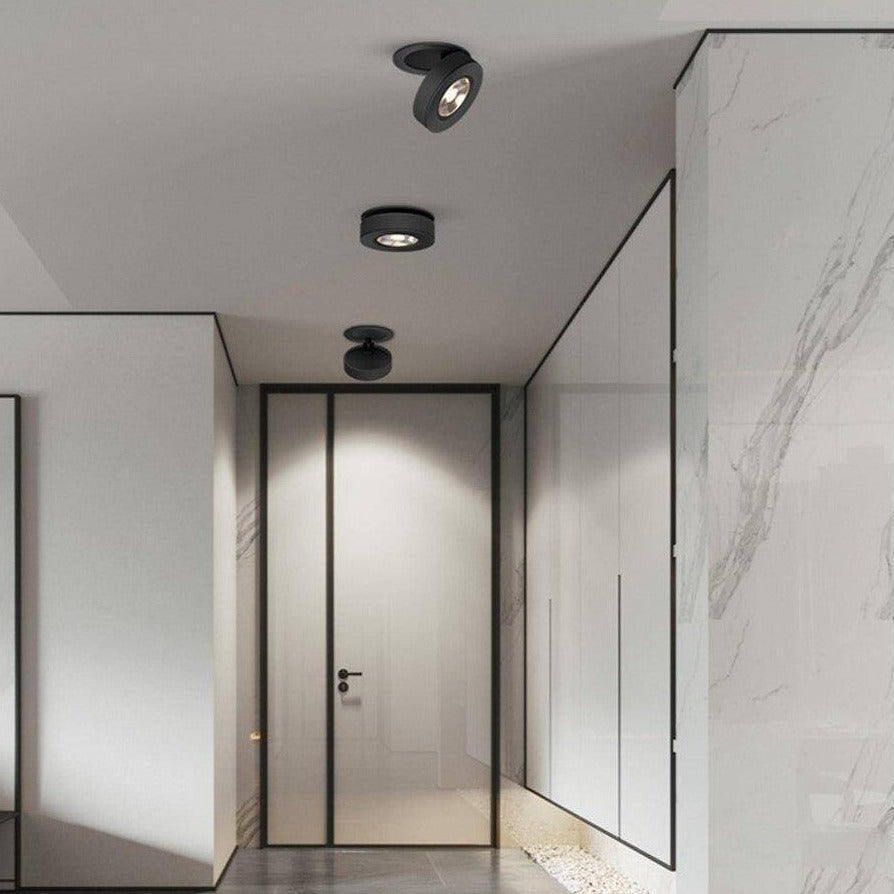 Spot LED encastrable rond orientable en aluminium – Slim dimmable — vue de face