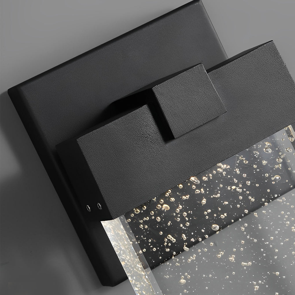 Applique murale extérieure LED haut et bas verre et aluminium — mise en situation dans la pièce