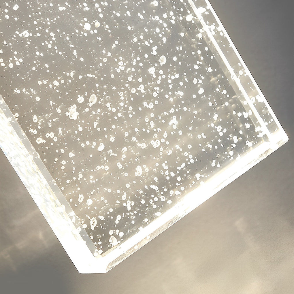 Applique murale extérieure LED haut et bas verre et aluminium — détail de la matière