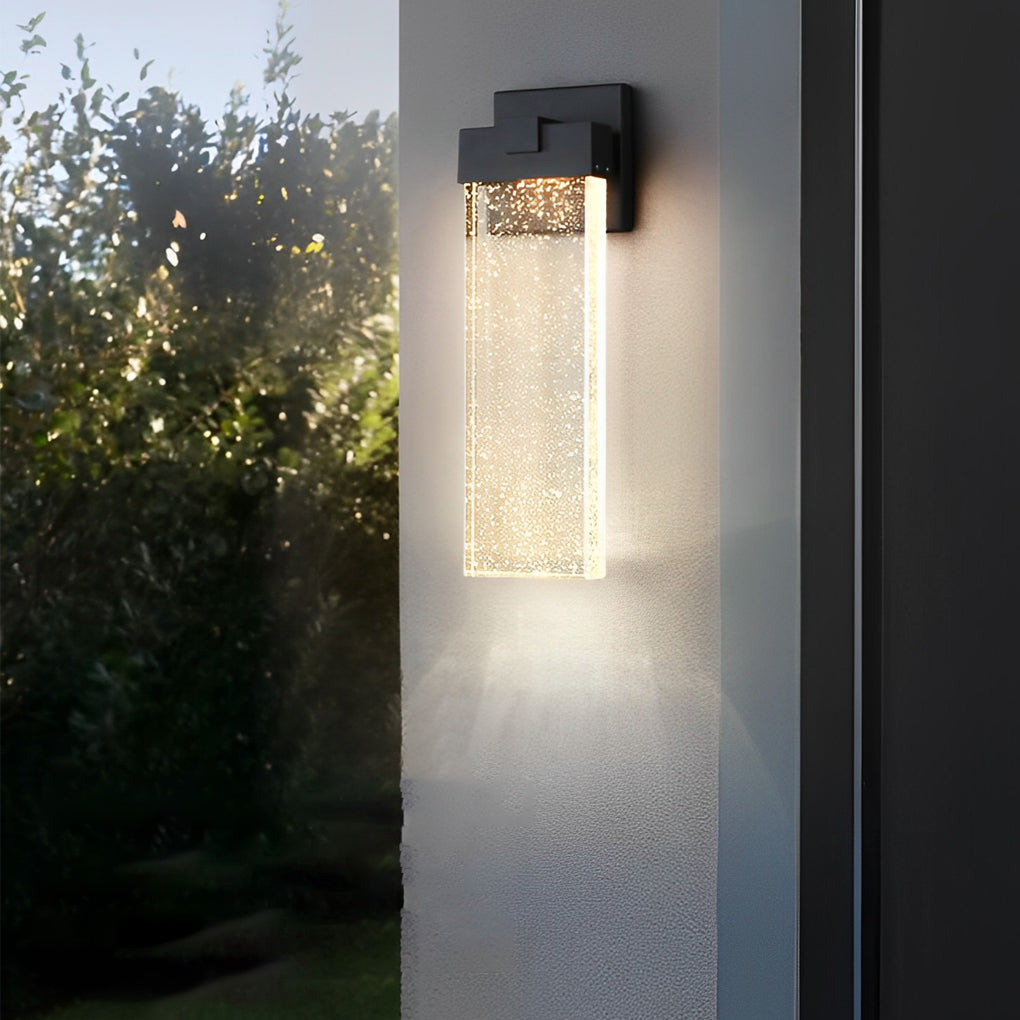 Applique murale extérieure LED haut et bas verre et aluminium