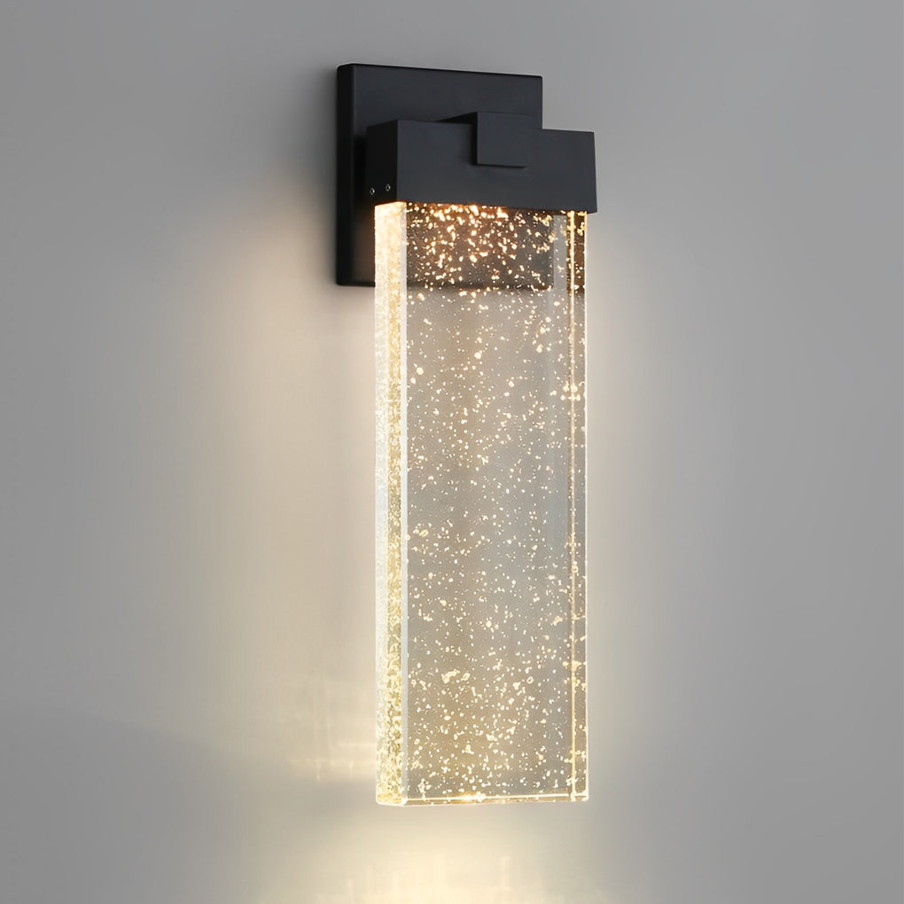 Applique murale extérieure LED haut et bas verre et aluminium — vue de dessous