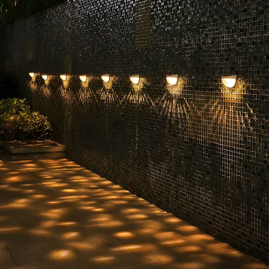 Applique murale extérieure solaire LED IP44 – lot de 4 — vue de face