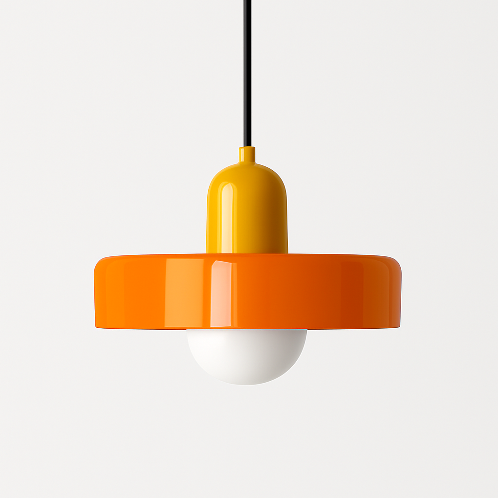 Suspension en verre soufflé teinté pastel – style nordique — vue de face (2)