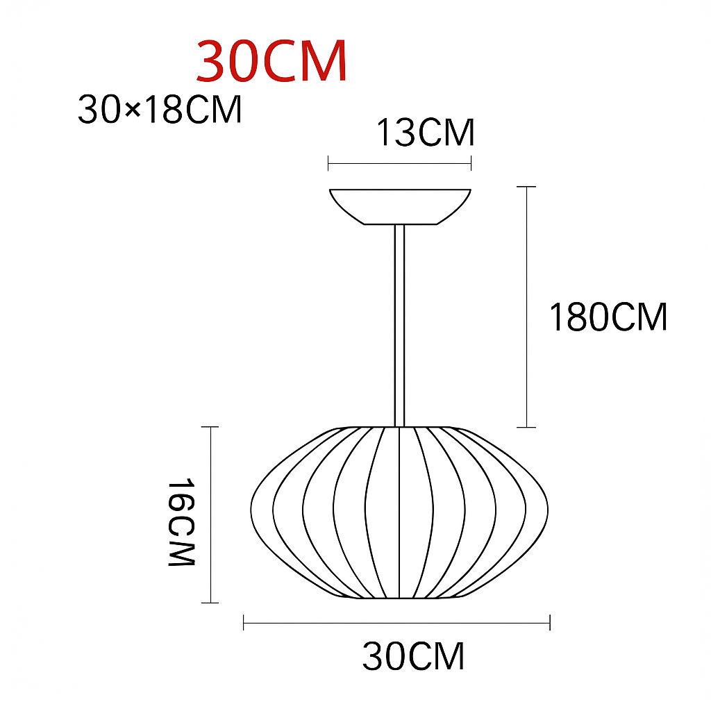 Suspension en tissu style japonais 31 à 40 W – Silk — détail de la matière