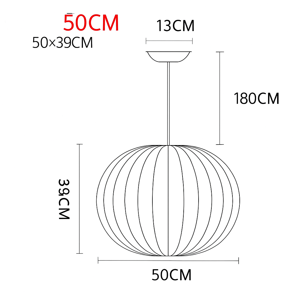 Suspension en tissu style japonais 31 à 40 W – Silk — allumé en situation (2)
