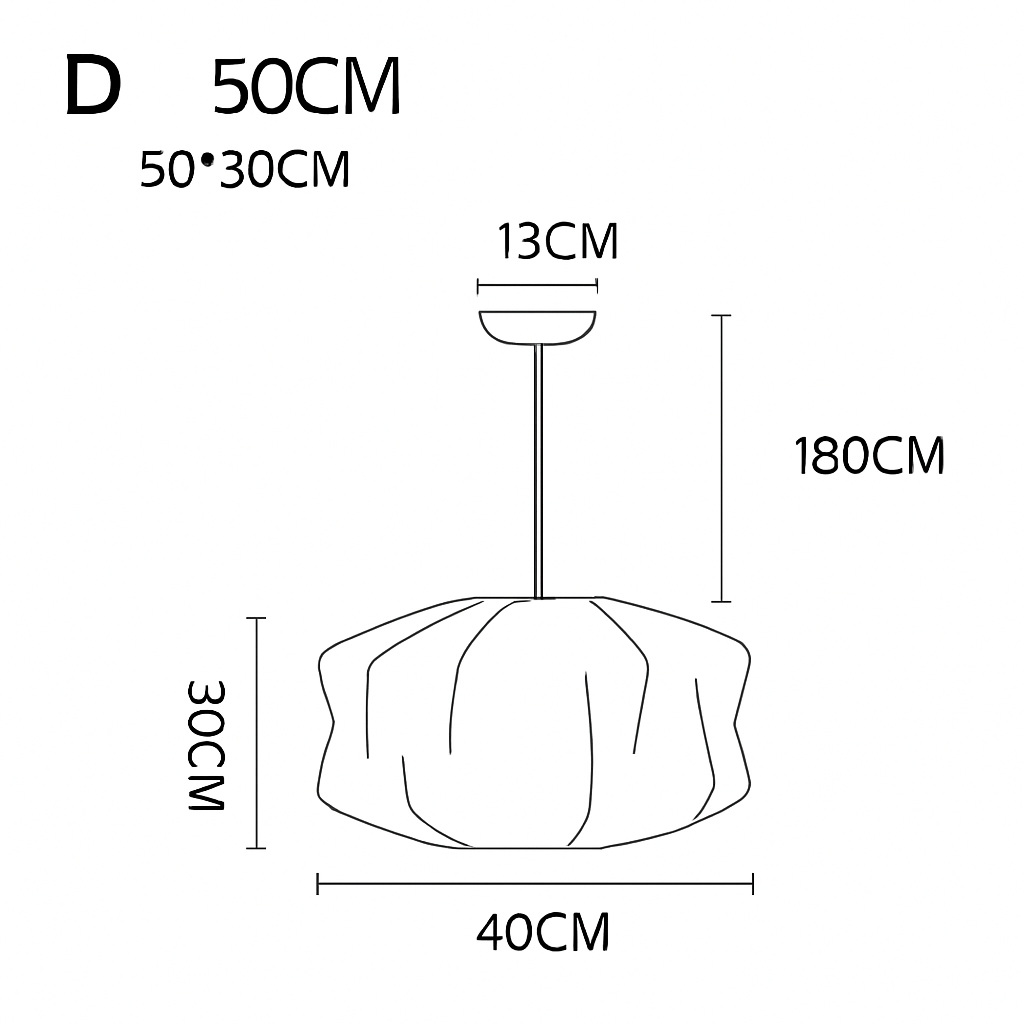 Suspension en tissu style japonais 31 à 40 W – Silk — détail du système de fixation (2)