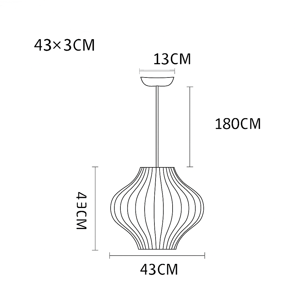 Suspension en tissu style japonais 31 à 40 W – Silk — détail de la matière (2)