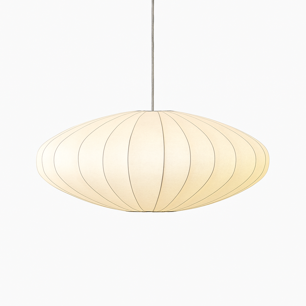 Suspension en tissu style japonais 31 à 40 W – Silk — allumé en situation