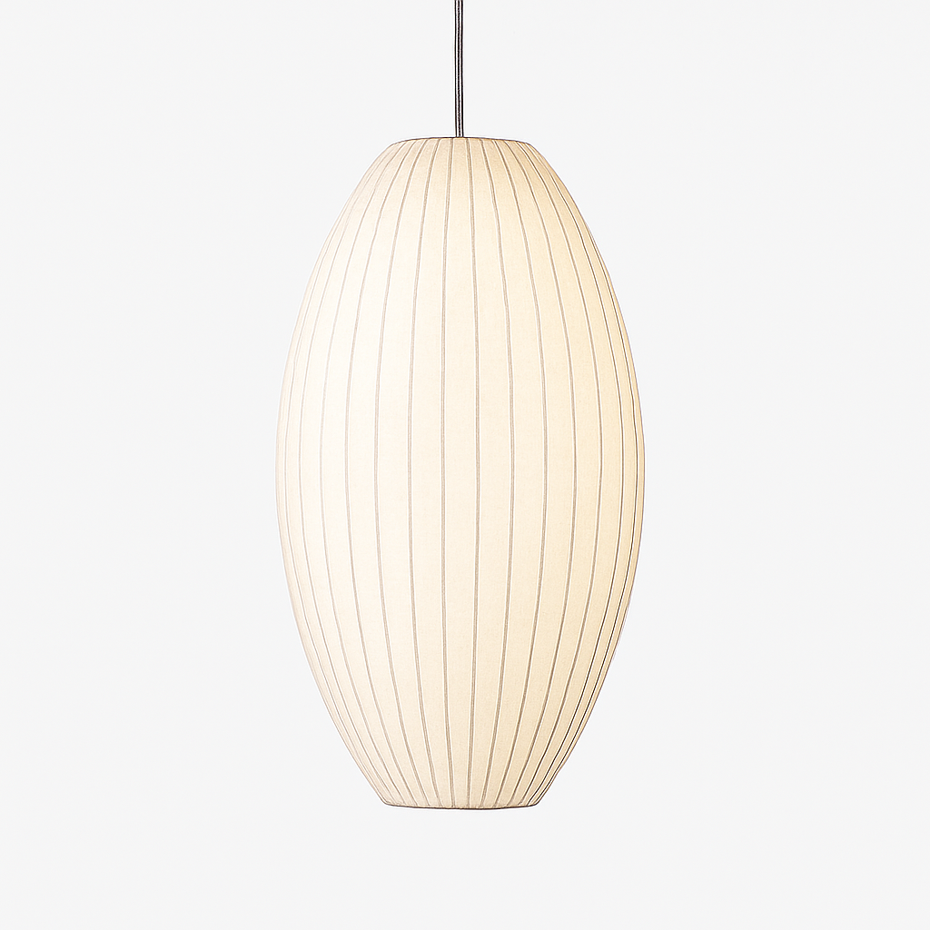 Suspension en tissu style japonais 31 à 40 W – Silk — mise en situation dans la pièce