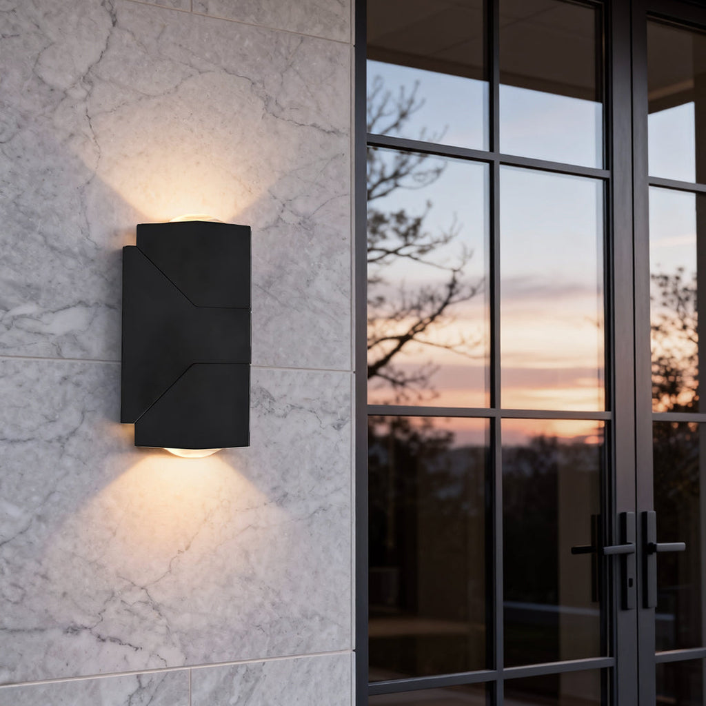 Applique murale extérieure LED orientable 180° aluminium IP65 — vue de dessous