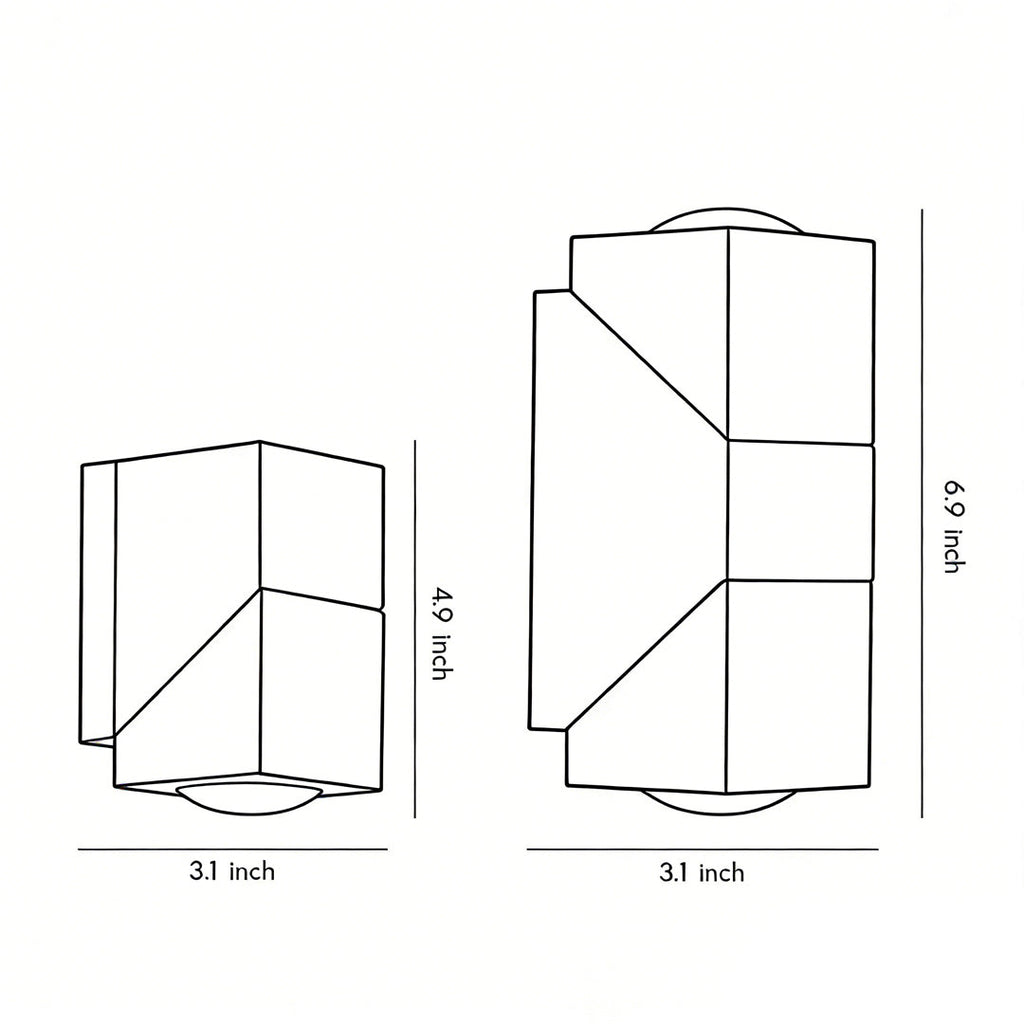 Applique murale extérieure LED orientable 180° aluminium IP65 — détail de la finition (2)