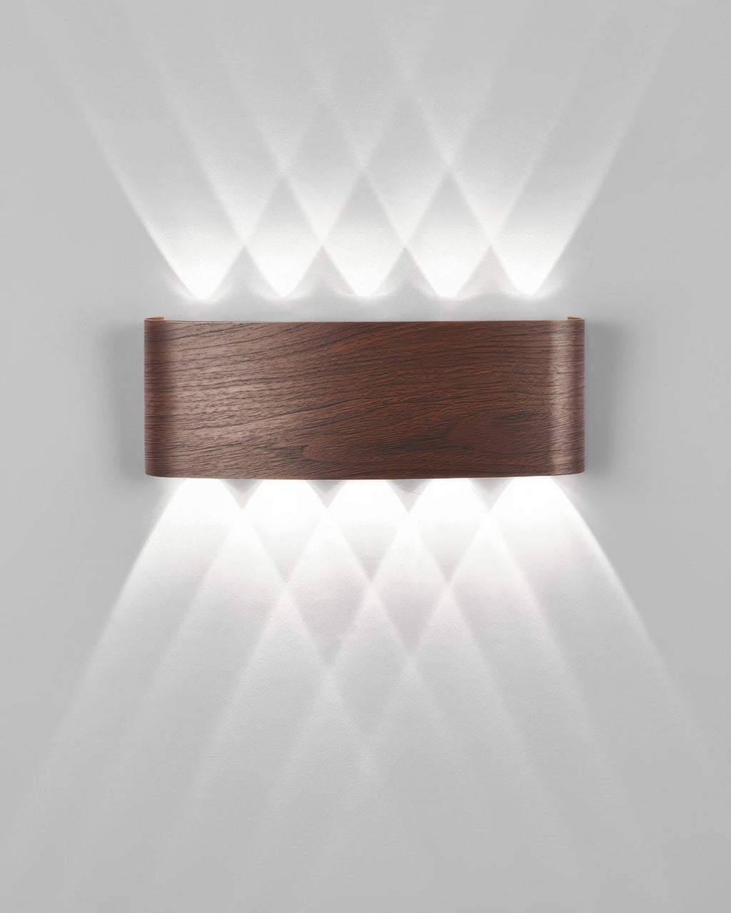 Applique murale extérieure LED 10 W IP65 effet bois – LumiCraft — vue de face (3)