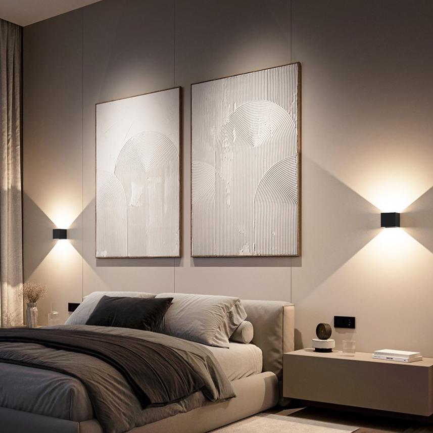 Applique murale LED IP54 à volets réglables 6 W – Xena — vue de face