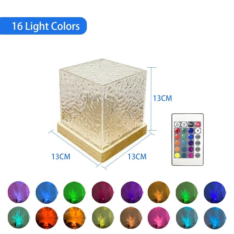 Projecteur d'ambiance effet vagues 16 couleurs, USB – AquaGlow — détail de la matière