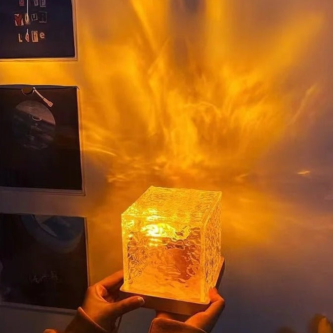Projecteur d'ambiance effet vagues 16 couleurs, USB – AquaGlow — dimensions et cotes