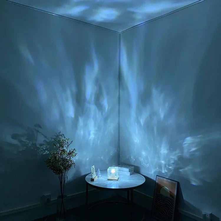 Projecteur d'ambiance effet vagues 16 couleurs, USB – AquaGlow — détail de la finition