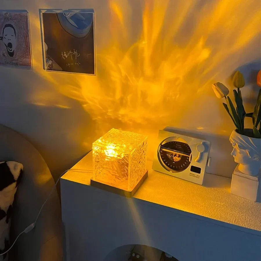 Projecteur d'ambiance effet vagues 16 couleurs, USB – AquaGlow — vue de dessous
