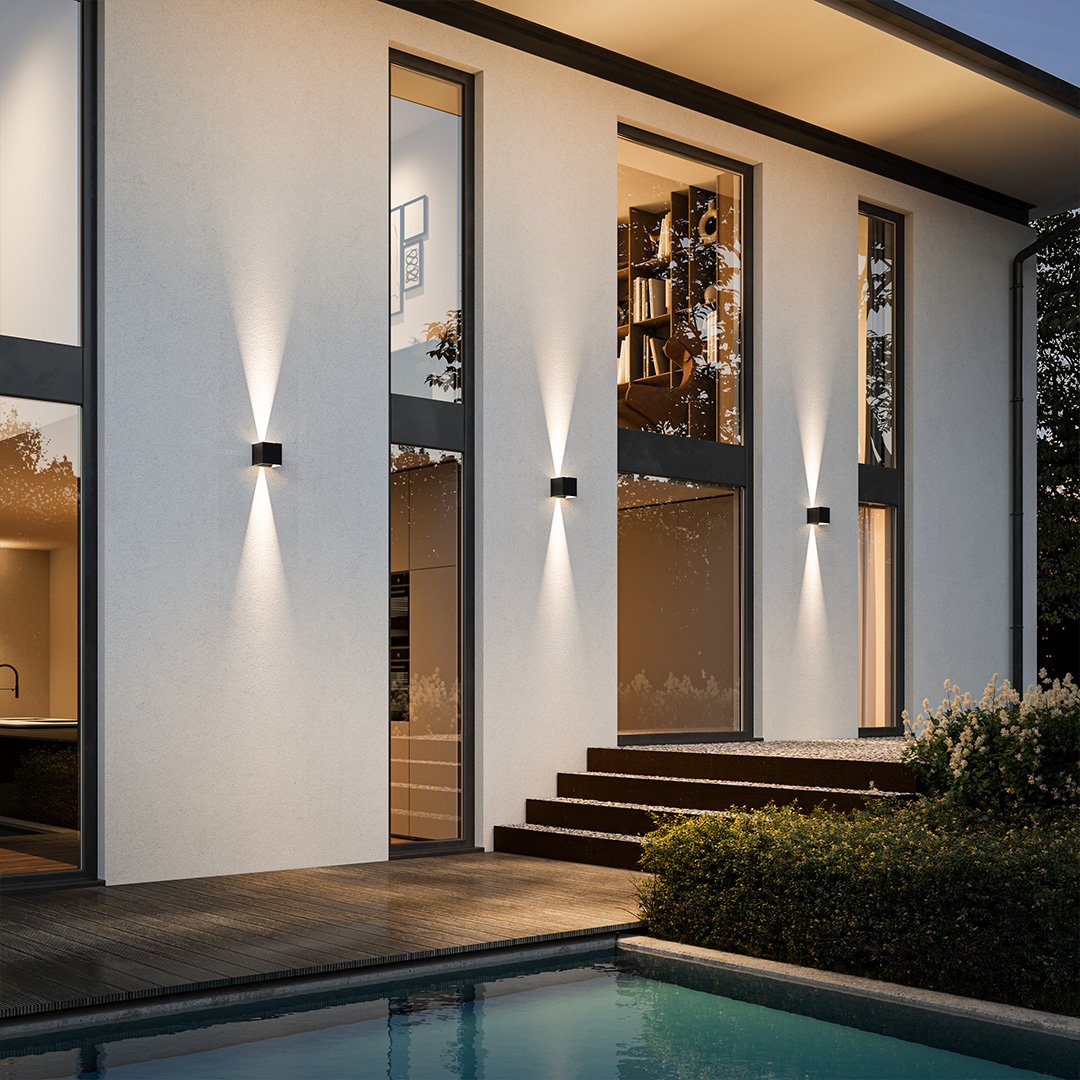 Applique murale LED IP54 à volets réglables 6 W – Xena — détail de la finition