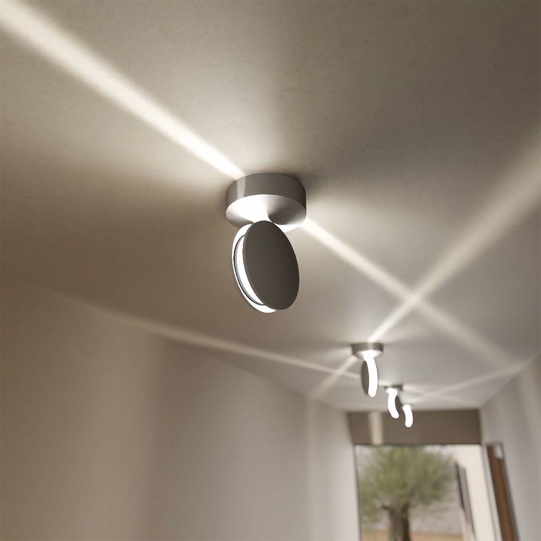 Spot LED orientable 360° aluminium IP65 3000K – Spectra — vue de trois quarts